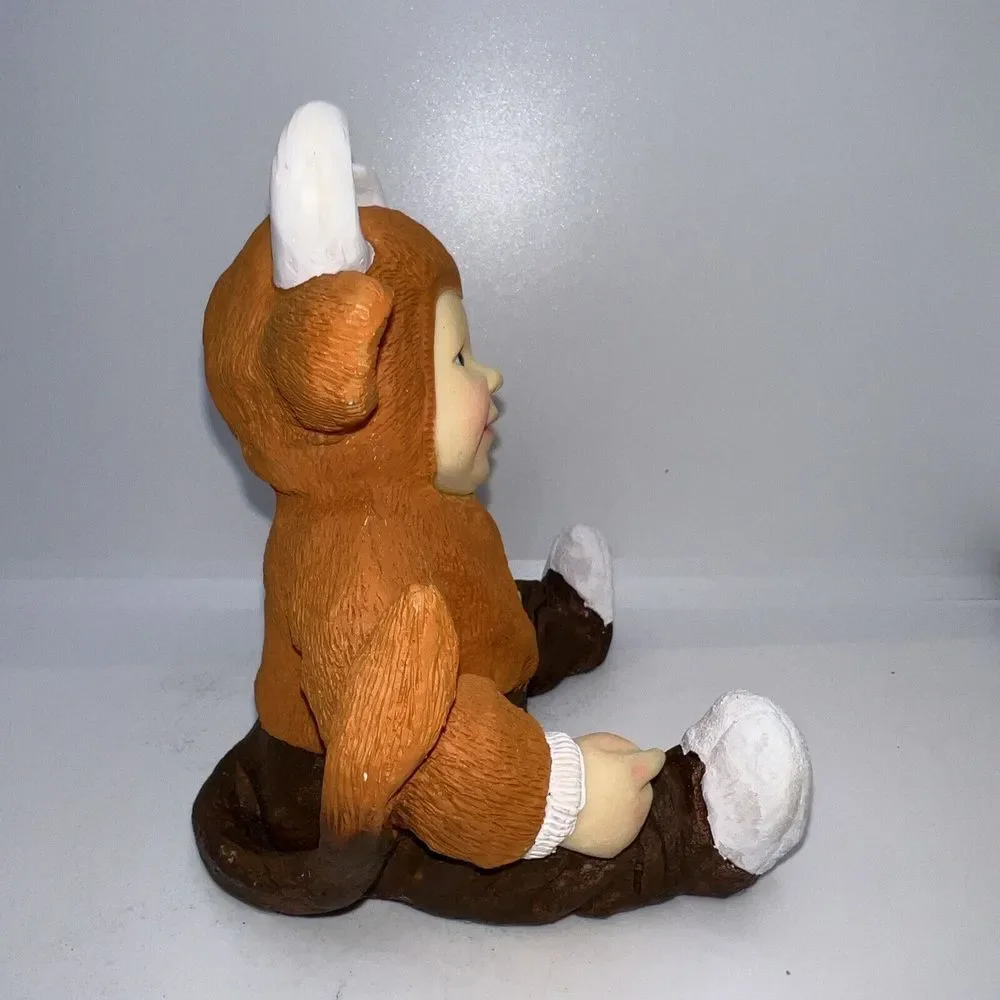 Figurine Baby‎ in a Bull Animal Costume 5 Inches Tall